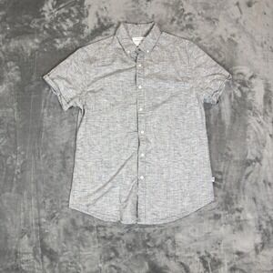 Denim & Flower Ricky Singh Button Down Shirt Slim Fit Mens Small Gray